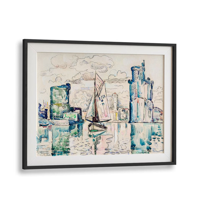 ENTRANCE TO THE HARBOR OF LA ROCHELLE , VINTAGE PAINTINGS