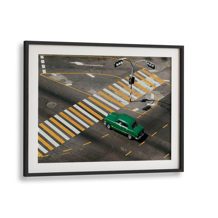 Vibrant GREEN CAR , PHOTOGRAPHY PRINTS showcasing urban life and street scenes, perfect for enhancing your space.