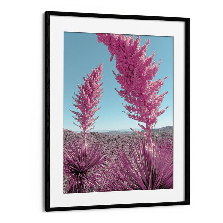 surreal painting - BLOOMING PINK YUCCAS IN THE MOJAVE DESERT by Asianmonk