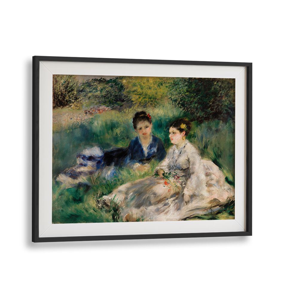 ON THE GRASS : JEUNES FEMMES ASSISES DANS L'HERBE (1873) , VINTAGE PAINTINGS