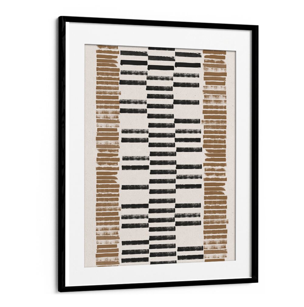 Stylish LINO CUT PATTERN NO.2, GEOMETRIC ART PRINTS showcase modern elegance in a framed abstract design.