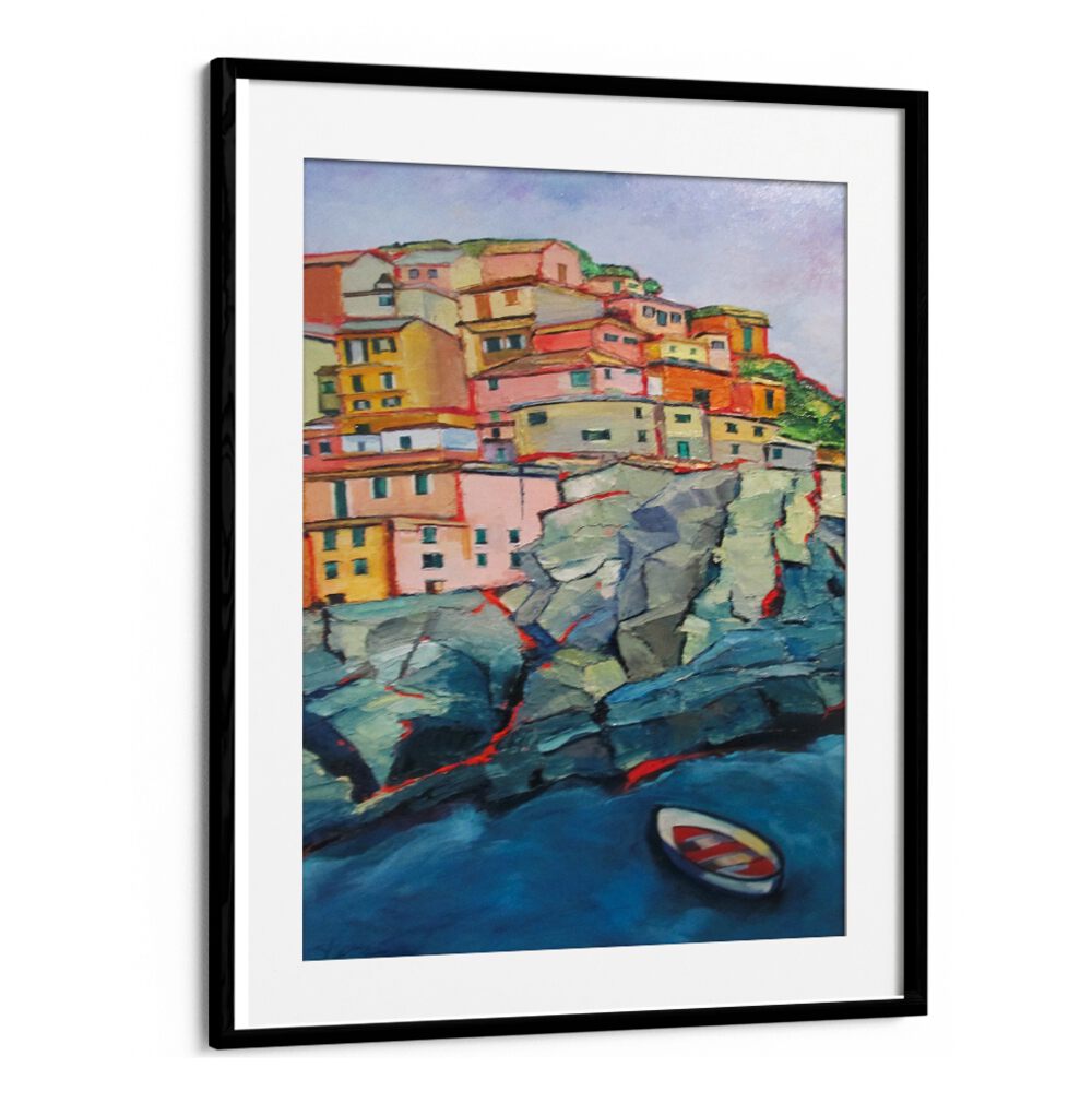 ITALIAN VILLAGE , LANDSCAPE PAINTINGS
