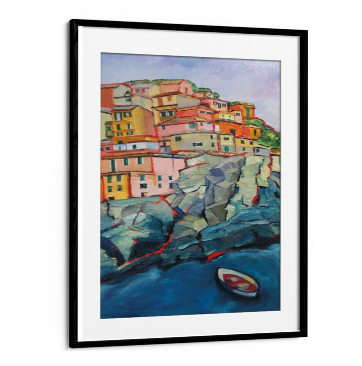 ITALIAN VILLAGE , LANDSCAPE PAINTINGS