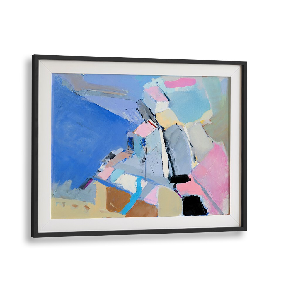 Vibrant SEA TOWN, ABSTRACT PAINTINGS showcase ocean-inspired colors, perfect for beach lovers and stylish decor.