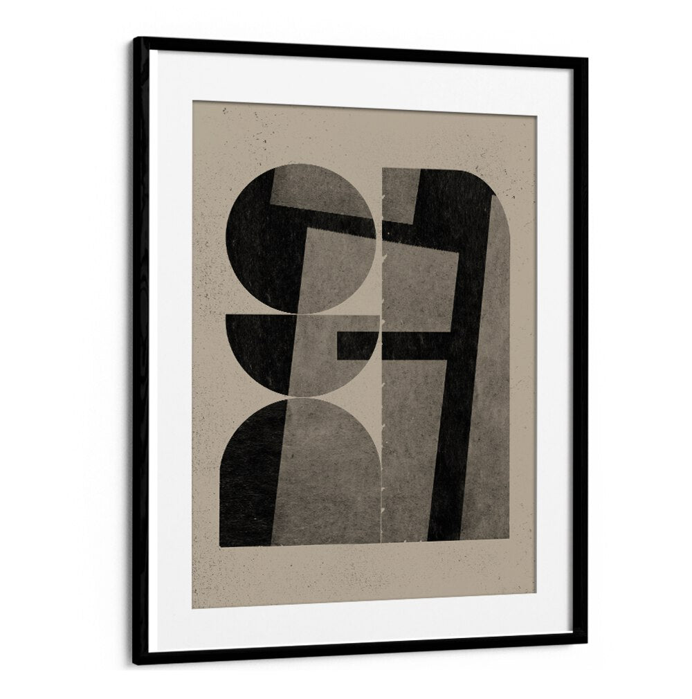 PAPER CUT NO.7, GEOMETRIC ART PRINTS showcases abstract cut-out designs in a modern frame, perfect for any space.