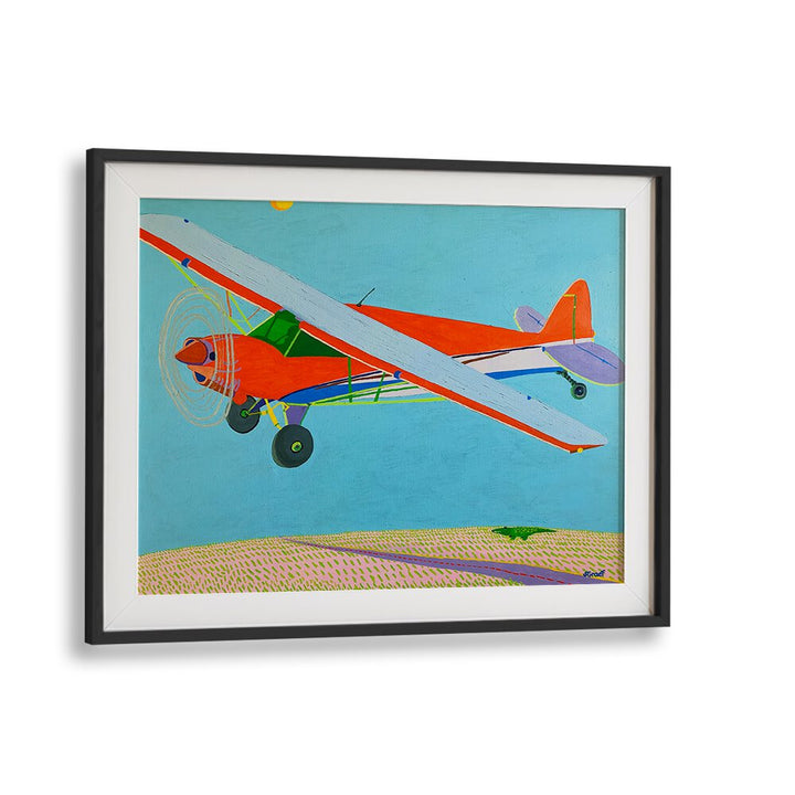 in the air landscape art prints in Black Frame With Mount