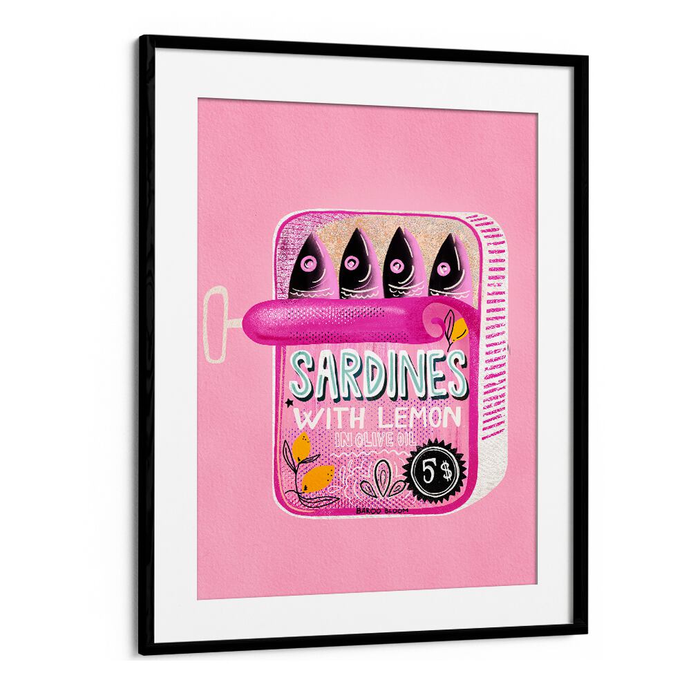 SARDINES TIN CAN PINK BY BAROO BLOOM , WALL ART PRINTS