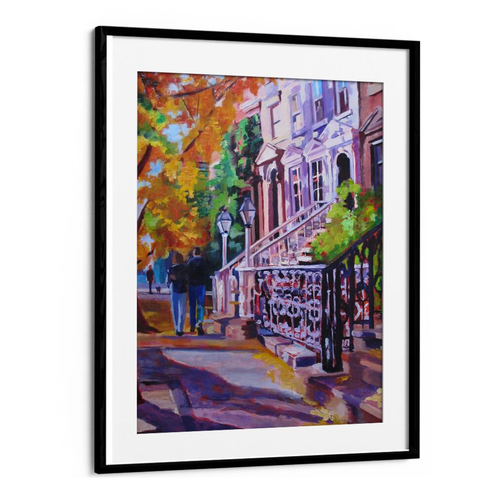 AUTUMN STROLL , LANDSCAPE PAINTINGS