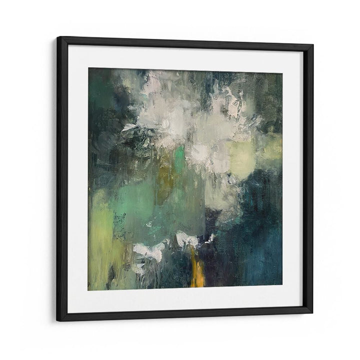 ECHO FOREST, ABSTRACT PAINTINGS showcased in a sleek frame, perfect for enhancing any nature-inspired decor.