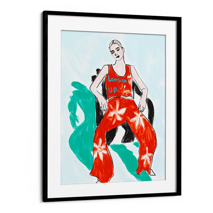 Stylish relaxed figure portrait showcasing vibrant colors, part of the RELAXED FIGURE, PORTRAITS collection.