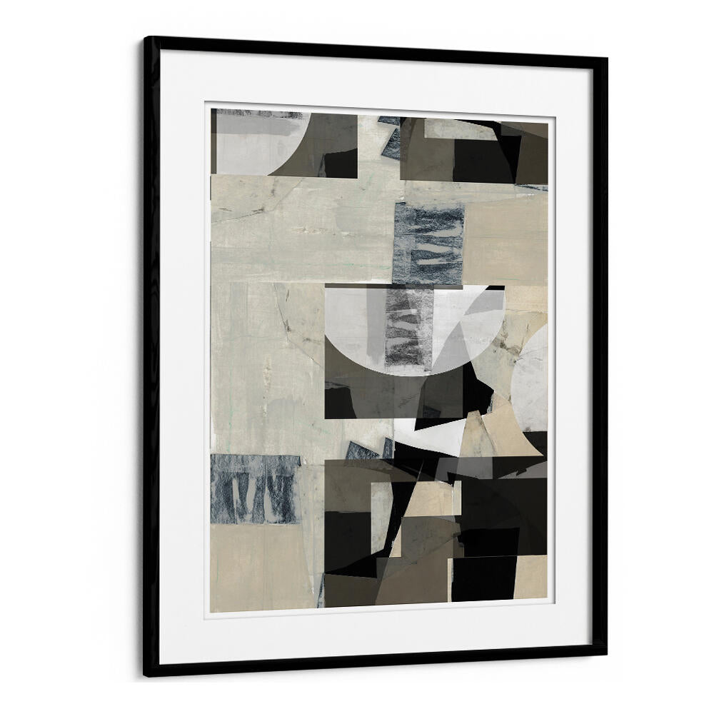 Sophisticated MONOCHROME COMPOSITION NO III, ABSTRACT PAINTINGS enhances modern decor with its captivating design.