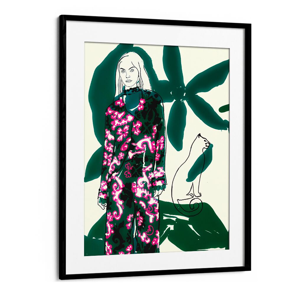 Elegant illustration from CATWALK NO XVIII, PORTRAITS, blending fashion and artistry in a vibrant design.