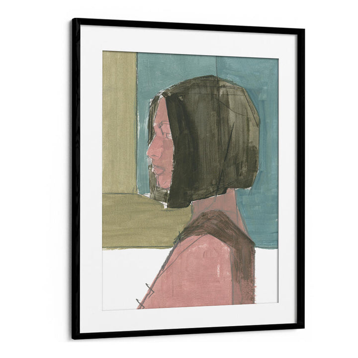 Elegant FEMALE PORTRAIT I showcasing abstract expressions, perfect for art lovers seeking unique PORTRAITS to enhance their space.