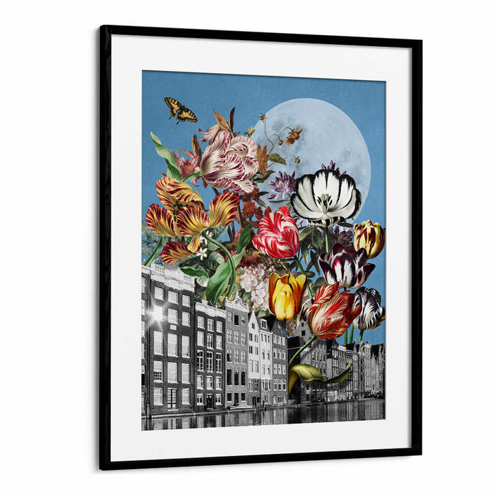 TULIPS AND BUTTERFLIES , SURREAL ART PRINTS