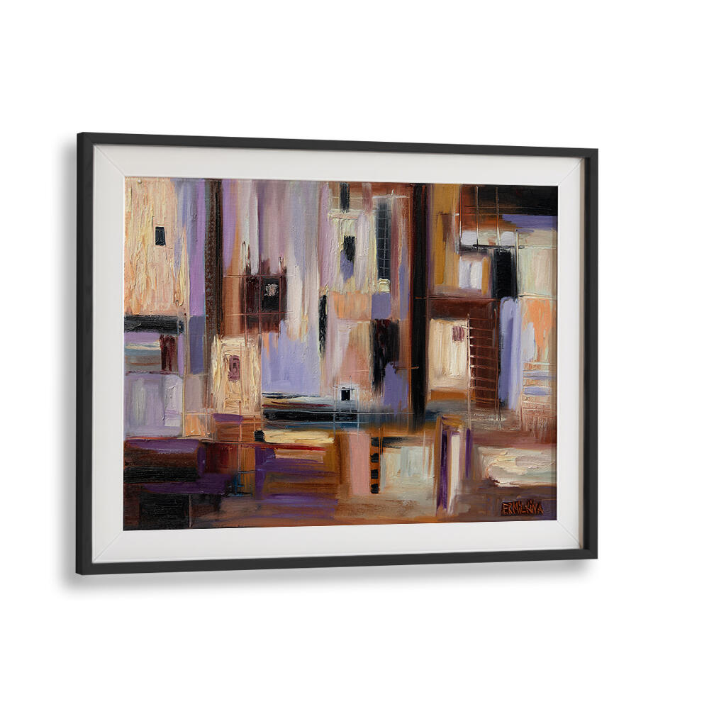 ABSTRACT CITY , MODERN IMPRESSIONISM PAINTINGS