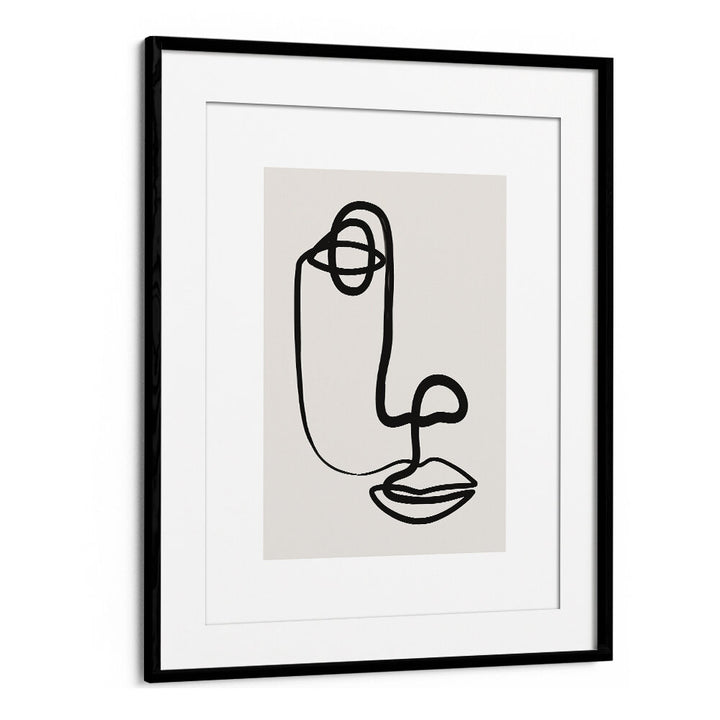 ABSTRACT FACE I , LINE ART PAINTINGS