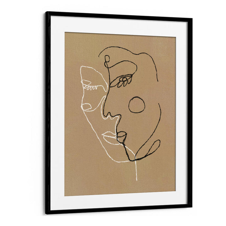 ABSTRACT FACES , LINE ART PAINTINGS