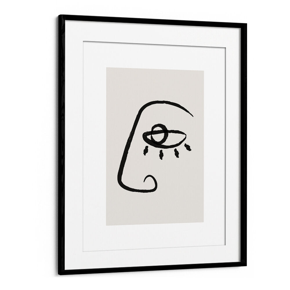 ABSTRACT FACE II , LINE ART PAINTINGS