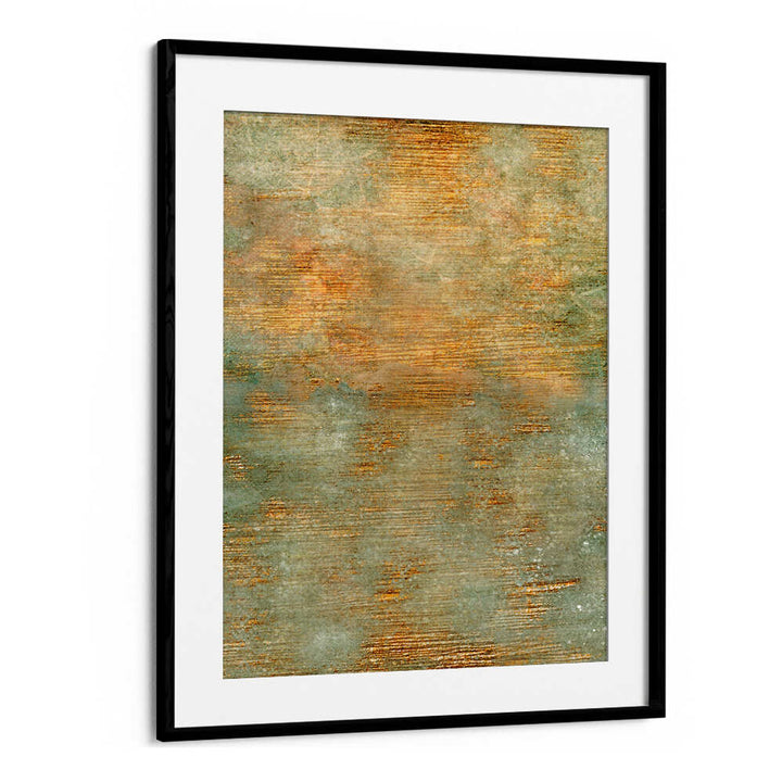 ABSTRACT GREEN GOLD ART , ABSTRACT PAINTINGS