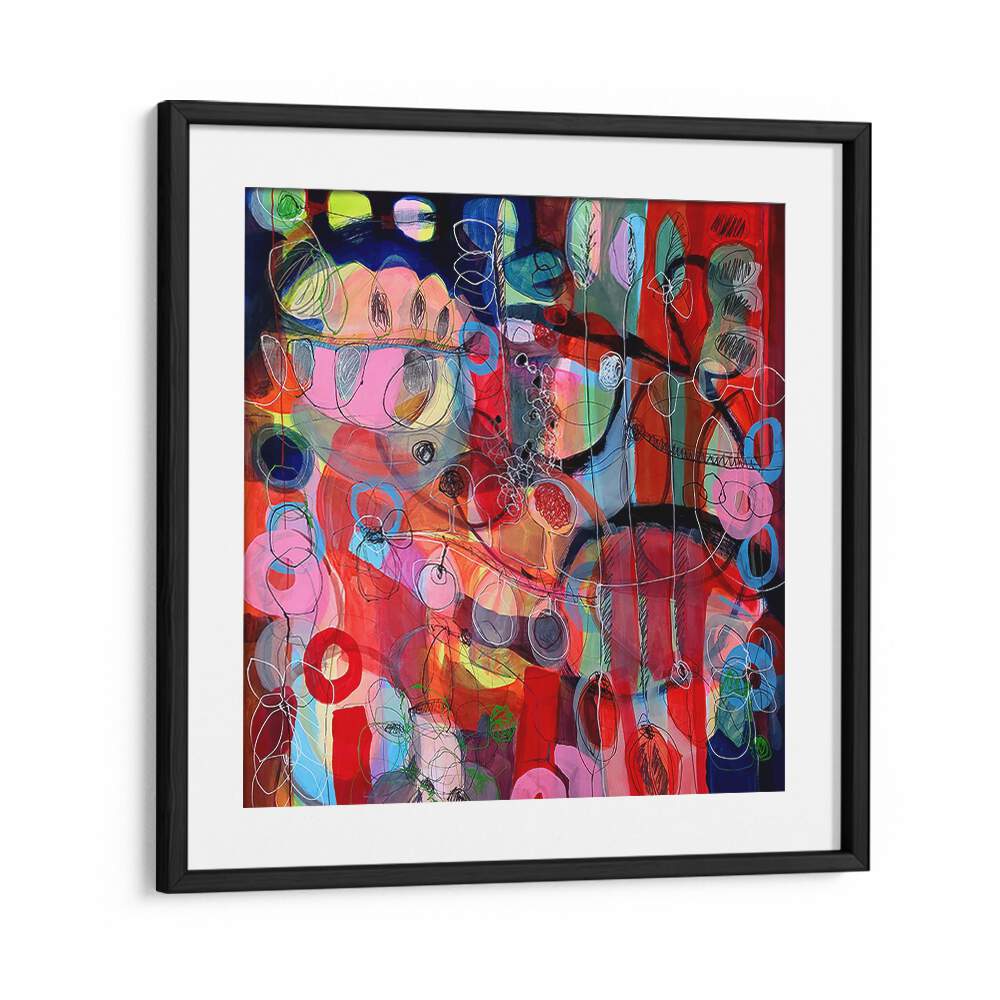 Vibrant colors and expressive lines define AFTER THE RAIN II, ABSTRACT PAINTINGS, enhancing any contemporary space.