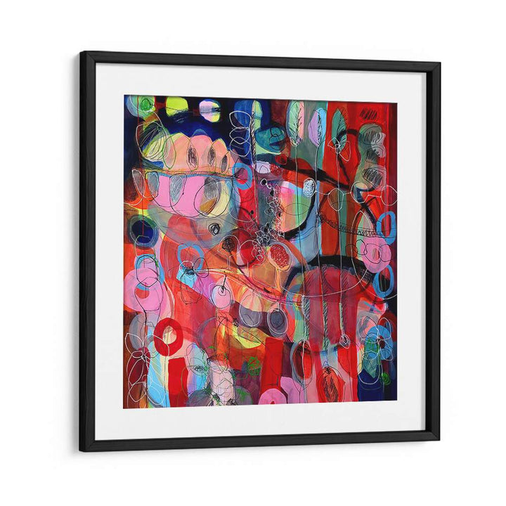 Vibrant colors and expressive lines define AFTER THE RAIN II, ABSTRACT PAINTINGS, enhancing any contemporary space.