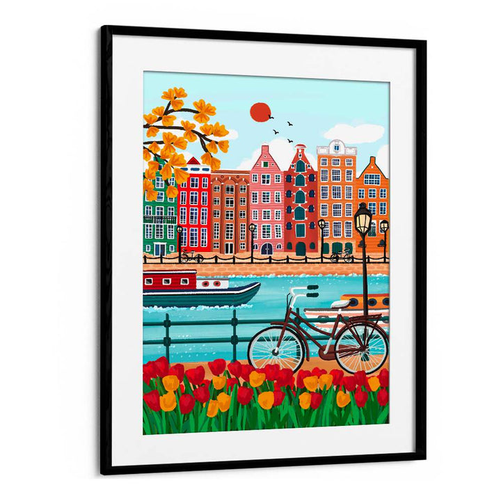 AMSTERDAM CANAL-SIDE CHARM ,TRAVEL POSTERS