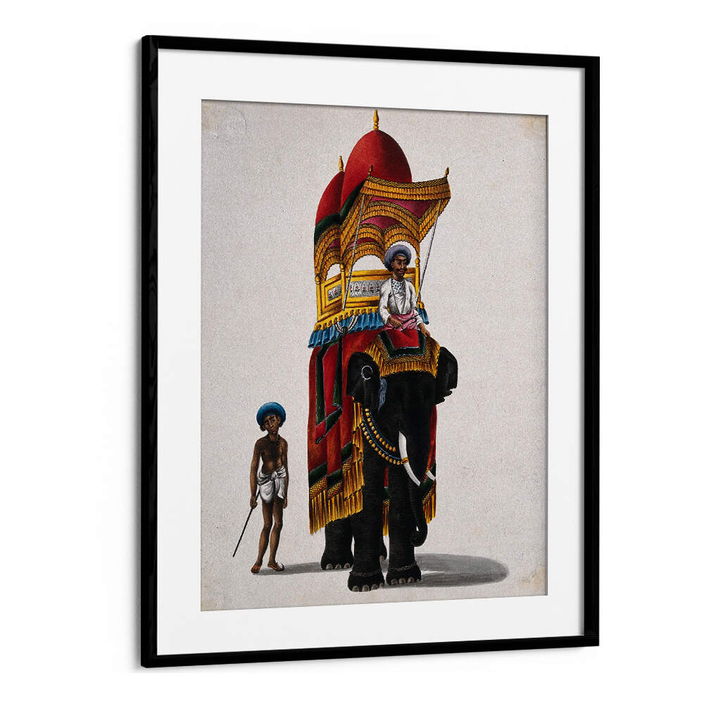 AN ELEPHANT CARRYING A HOWDAH