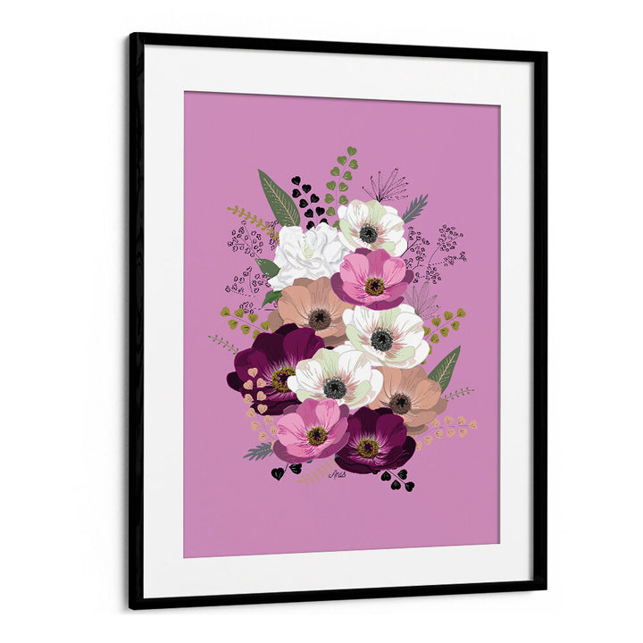 ANEMONES FLORAL BOUQUET PURPLE