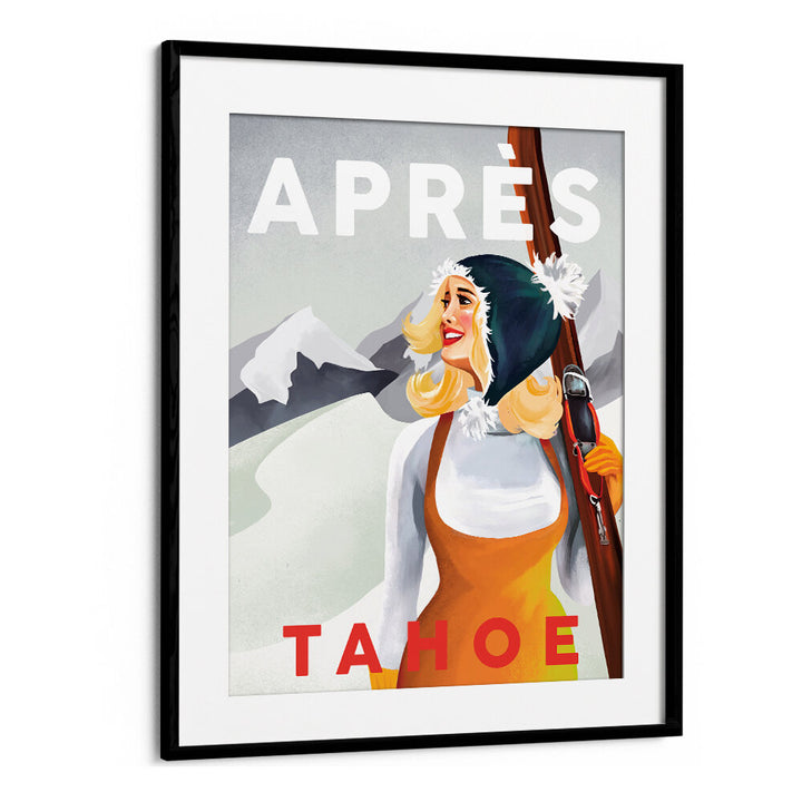 APRES SKI LAKE , VINTAGE TRAVEL POSTERS