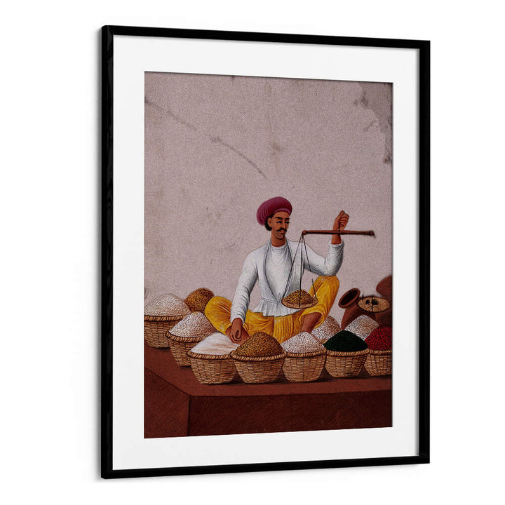 A SHOPKEEPER WEIGHING PULSES