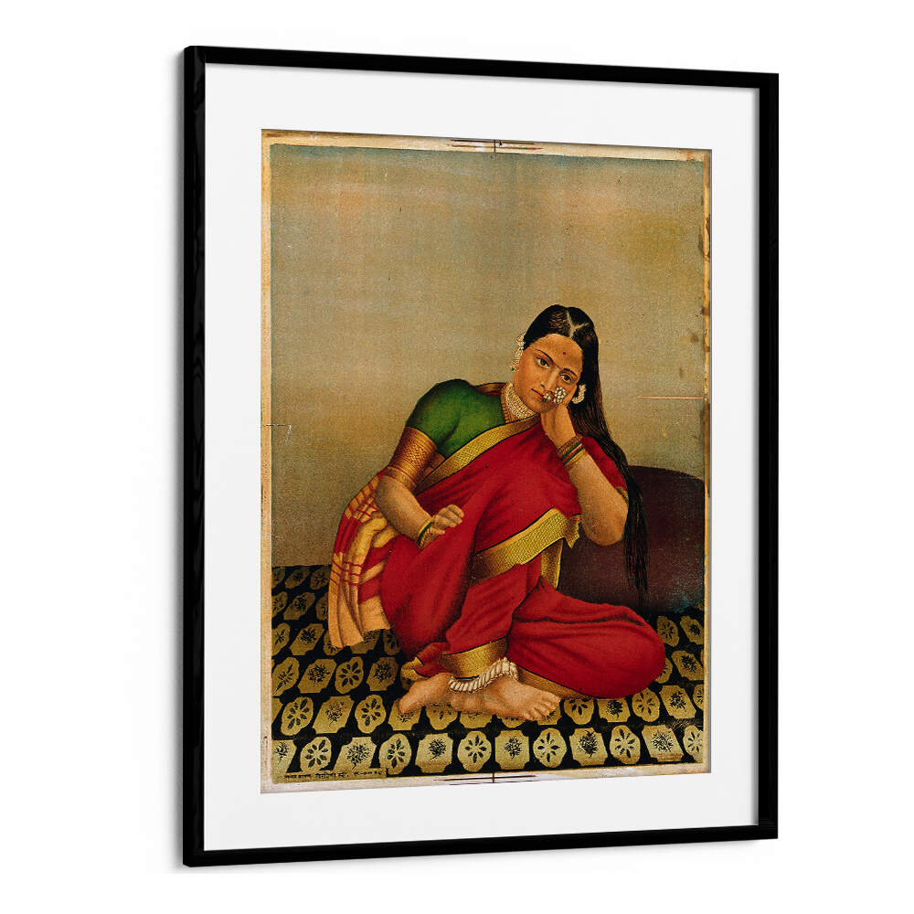 A WOMAN LEANING WISTFULLY
