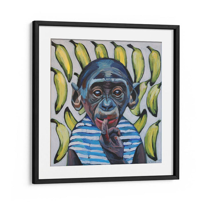 Vibrant BANANA CONTEMPLATION, COMIC POSTERS featuring a thoughtful monkey, perfect for comic art lovers.