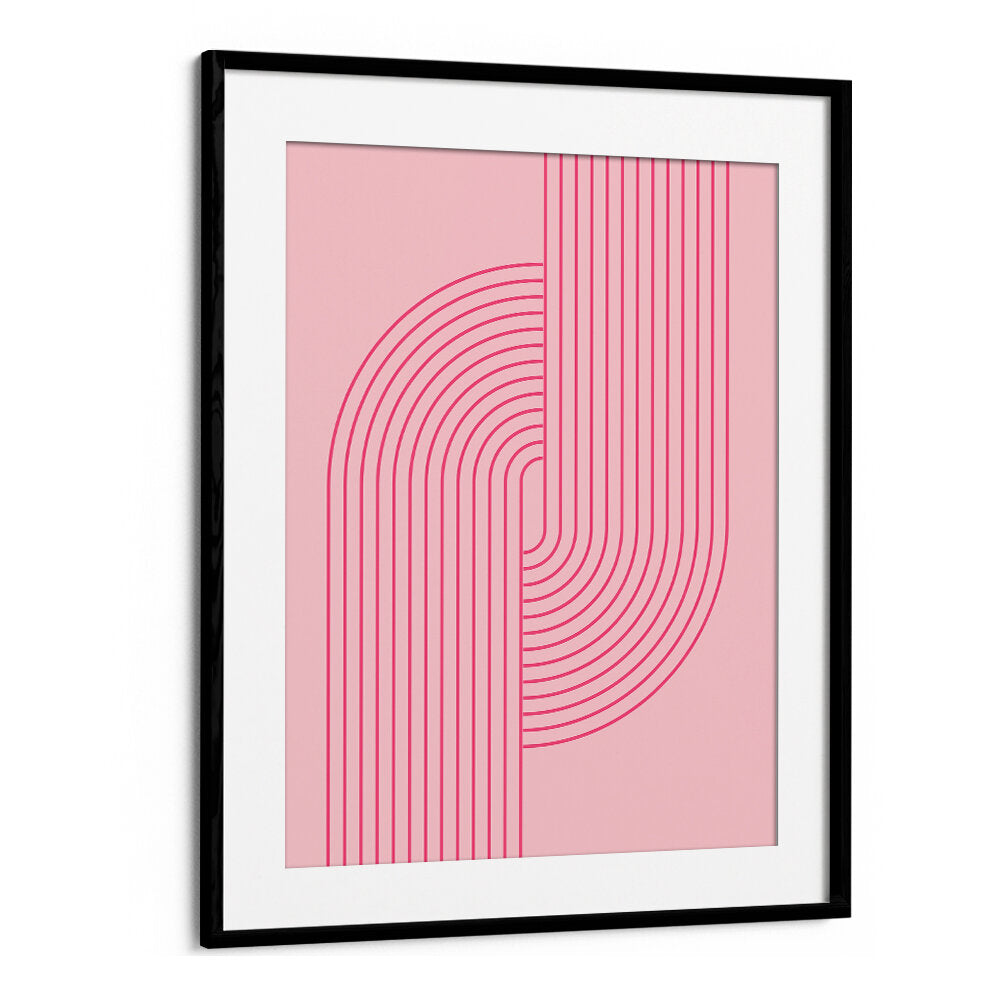 BAUHAUS BOHO PINK V , BOHO ART PAINTINGS