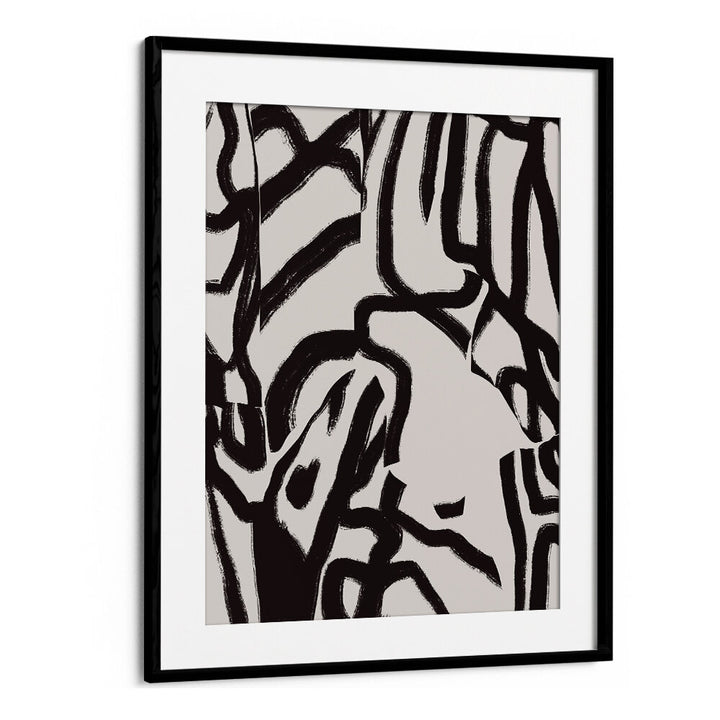 BLACK LINE IN GREY , ABSTRACT PAINTINGS