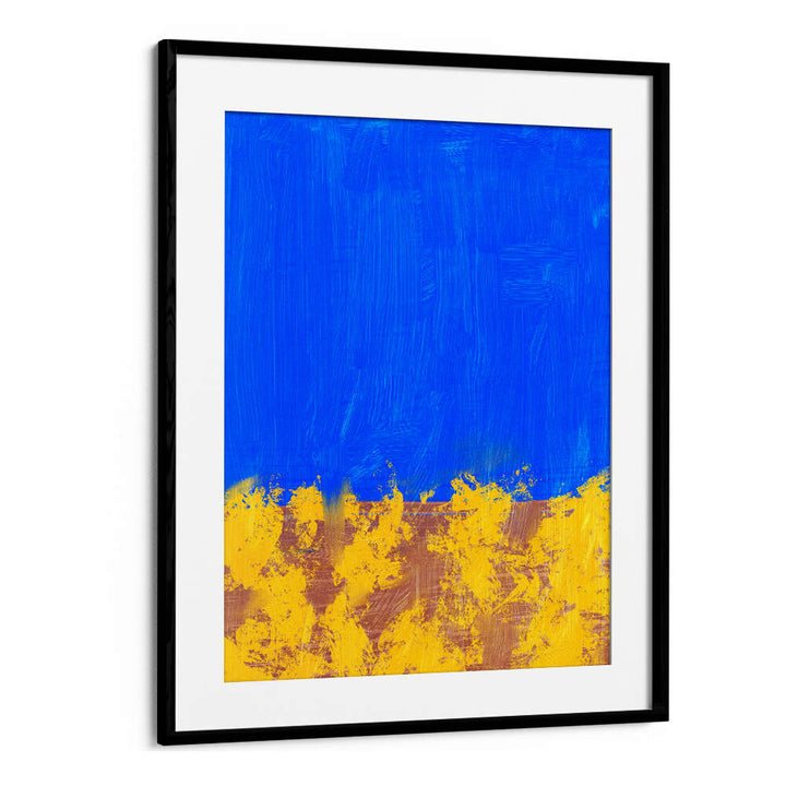BLUE & YELLOW BRUSHSTROKES , ABSTRACT PAINTINGS