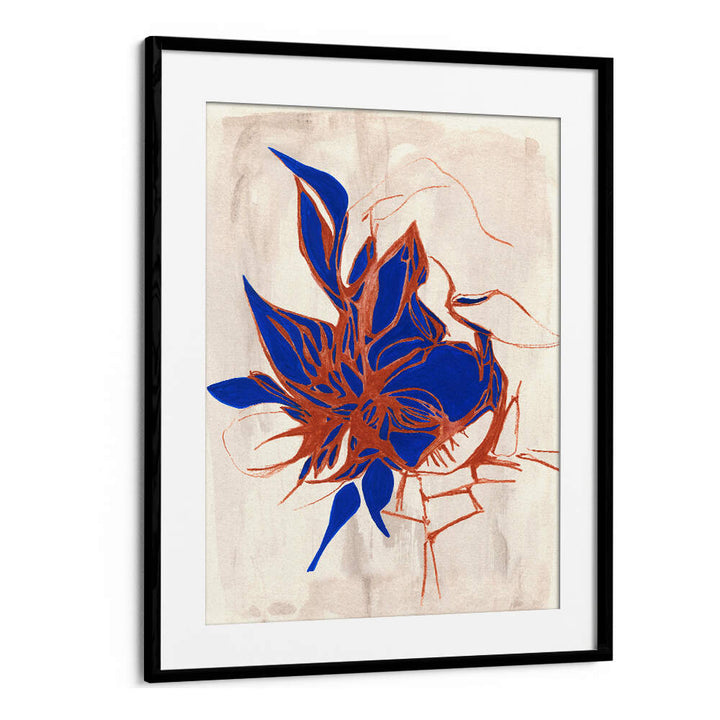 BLUE FLORAL ELEGANCE III , ORGANIC FORMS