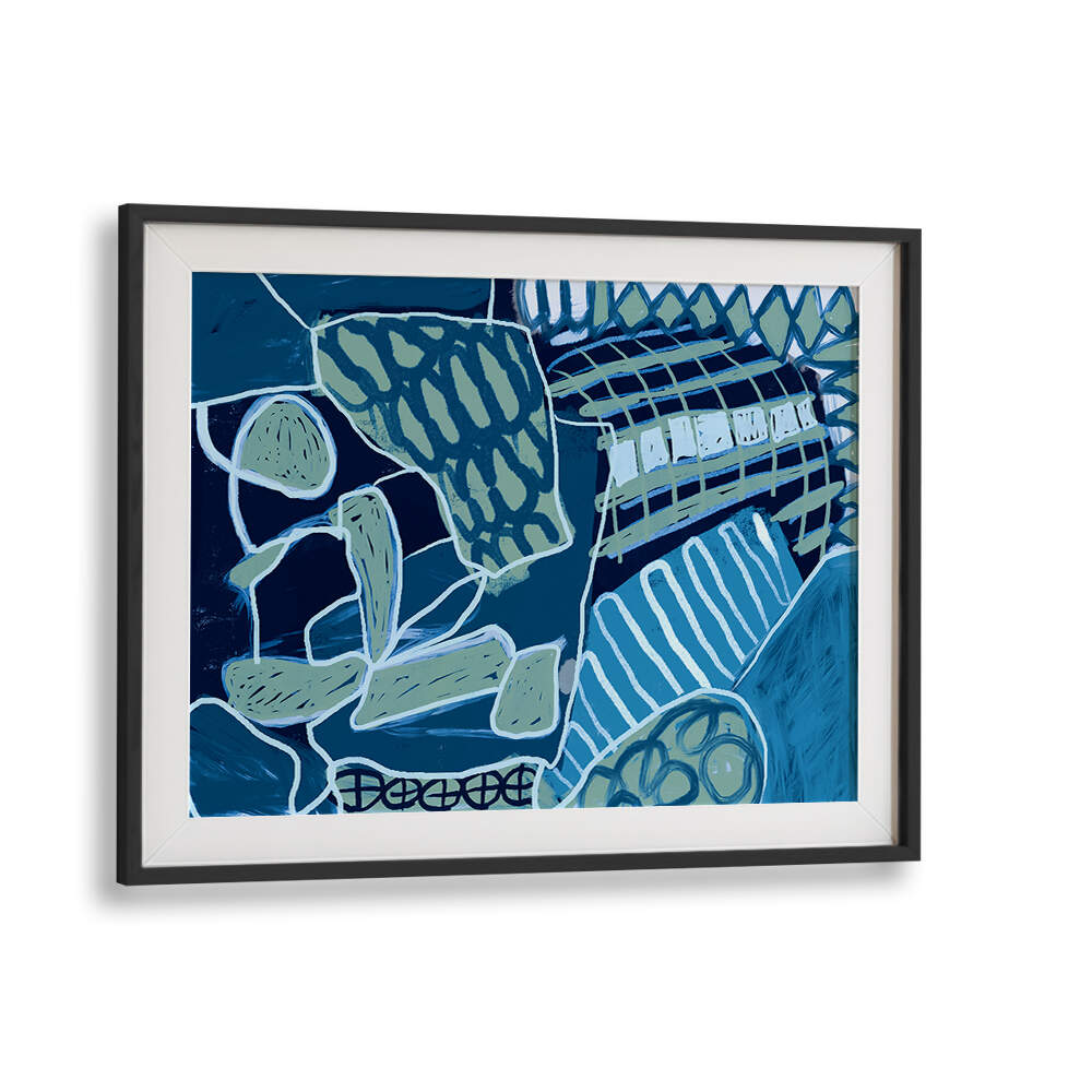 BLUE ABSTRACT A PLACE IN TIME , ABSTRACT PAINTINGS