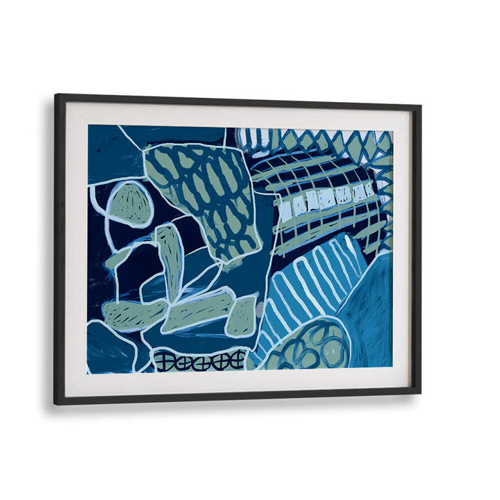 BLUE ABSTRACT A PLACE IN TIME , ABSTRACT PAINTINGS