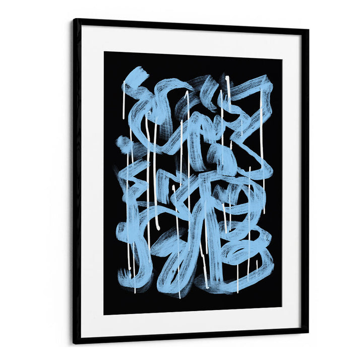 BLUE ABSTRACT CALLIGRAPHY , ABSTRACT PAINTINGS