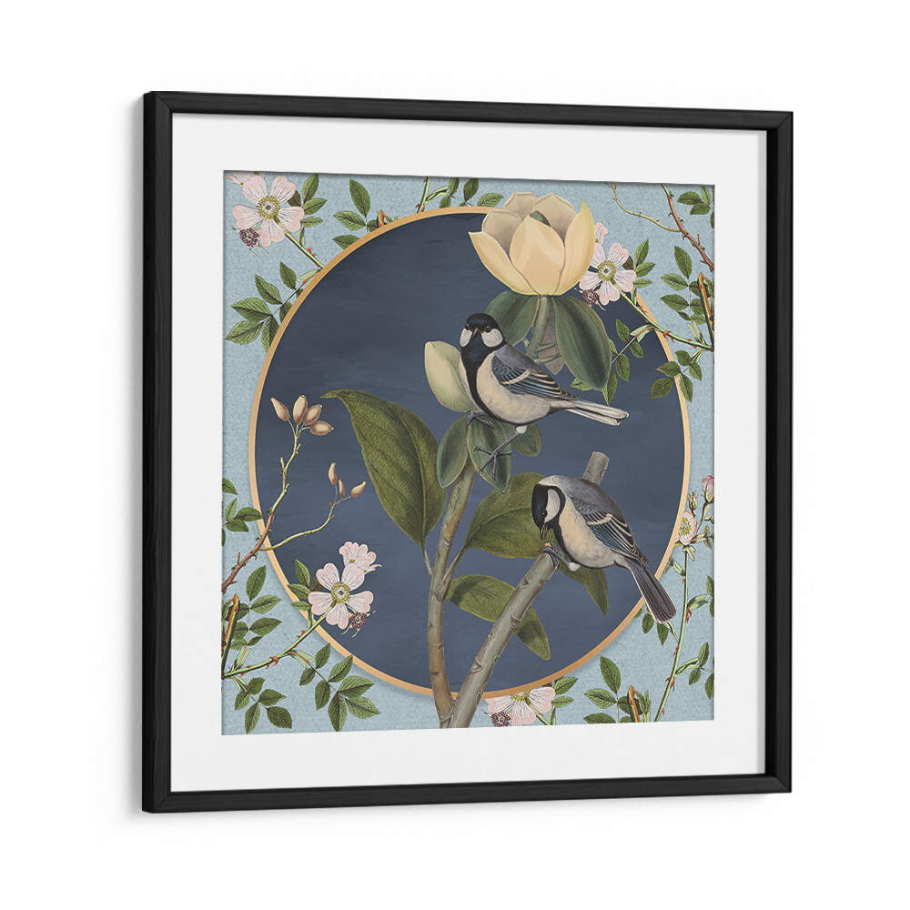 BOTANICAL COLLAGE WITH BIRDS