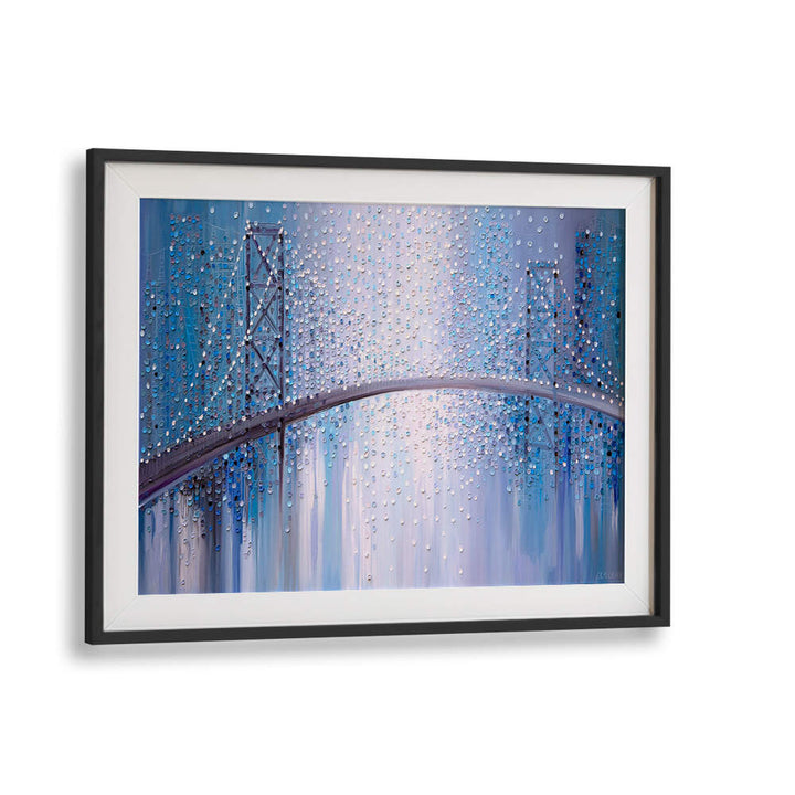 BRIDGE IN THE MIST , MODERN IMPRESSIONISM PAINTINGS