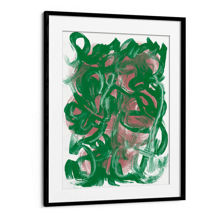 CHAOS GREEN LARGE, ABSTRACT PAINTINGS