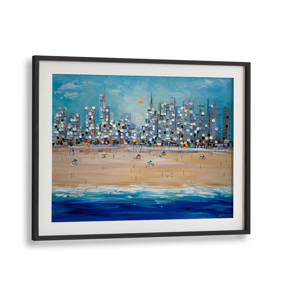 CITY BEACH , MODERN IMPRESSIONISM PAINTINGS