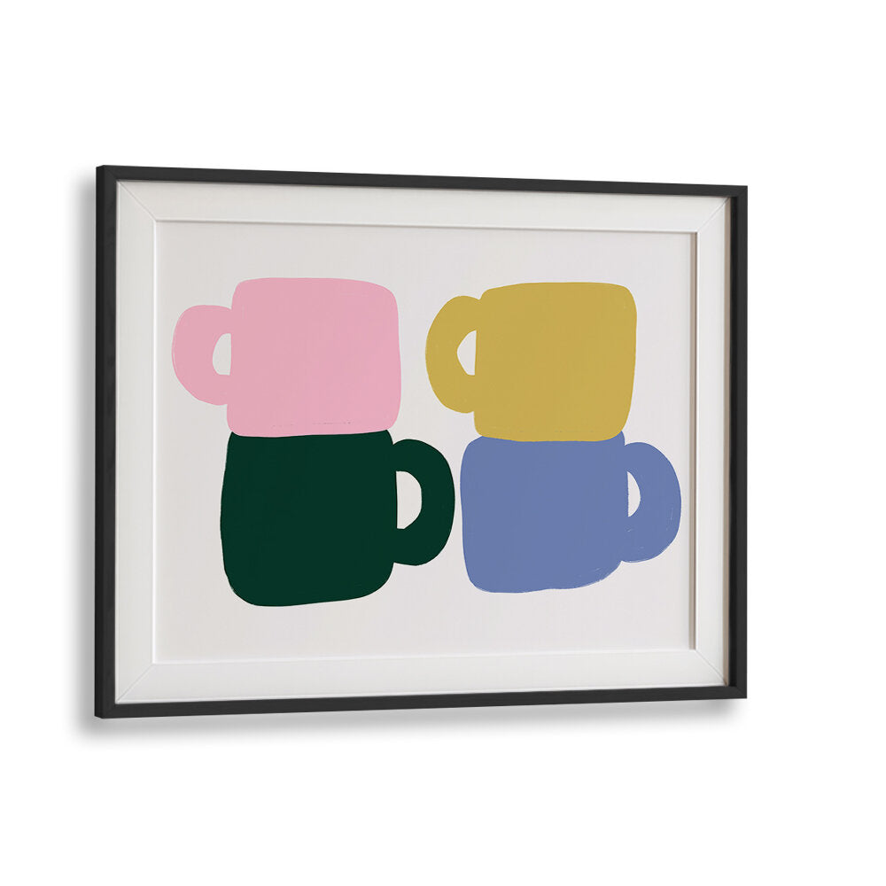COLORFUL COFFEE MUGS , BAR & CAFE ART
