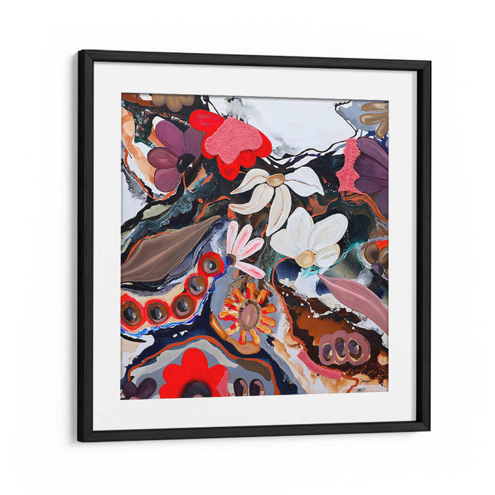 COLORFUL FLORAL WHIRLWIND , FLORAL FLOWER PAINTINGS