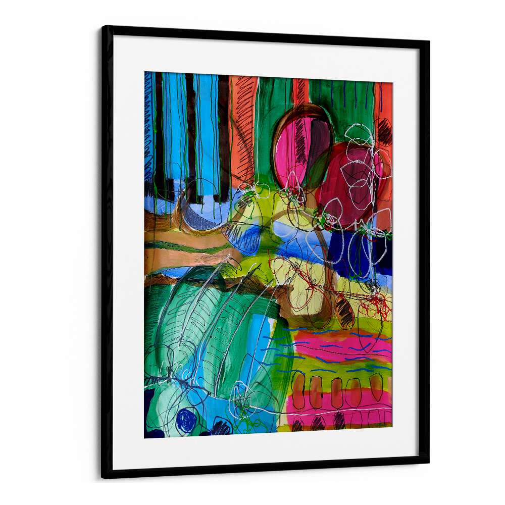 Vibrant COMPOSITION FOR A SUNDAY MORNING, ABSTRACT PAINTINGS, blending earthy tones for a tranquil living space.