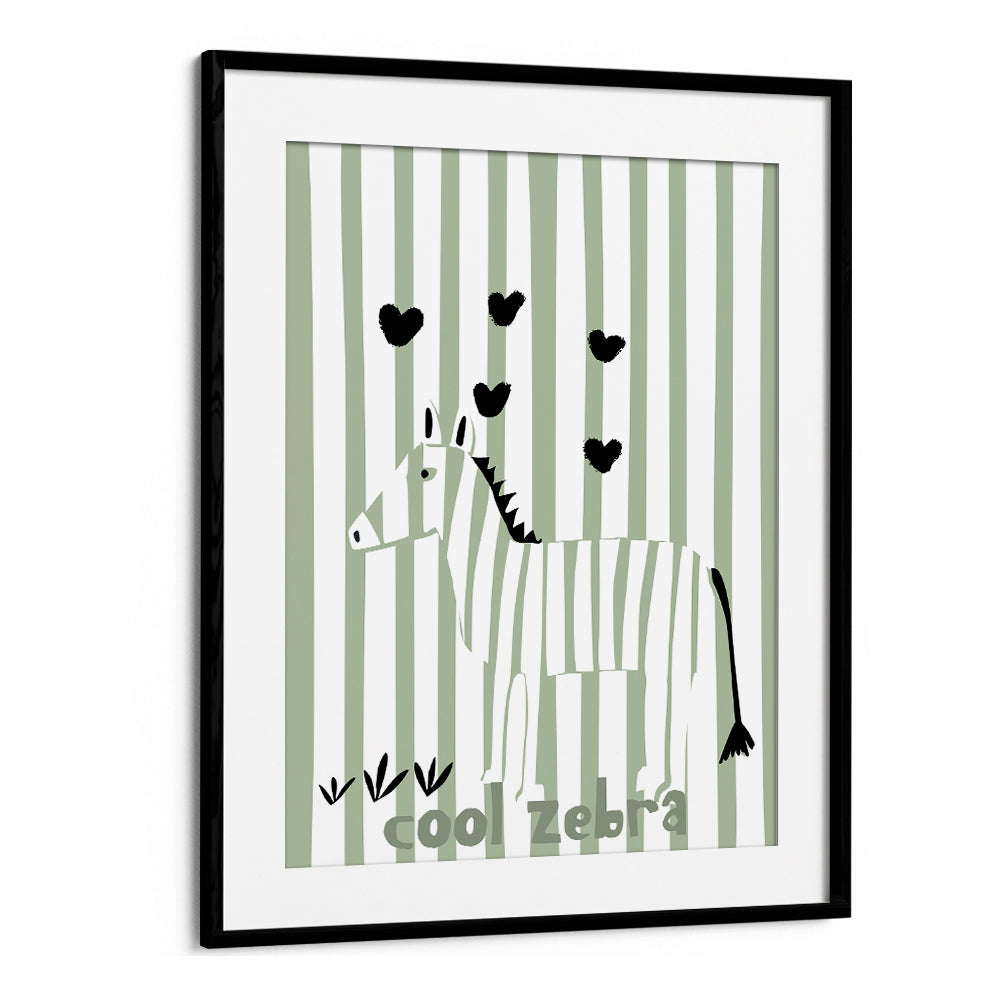 COOL ZEBRA WITH HEARTS