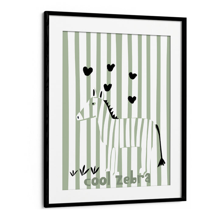 COOL ZEBRA WITH HEARTS