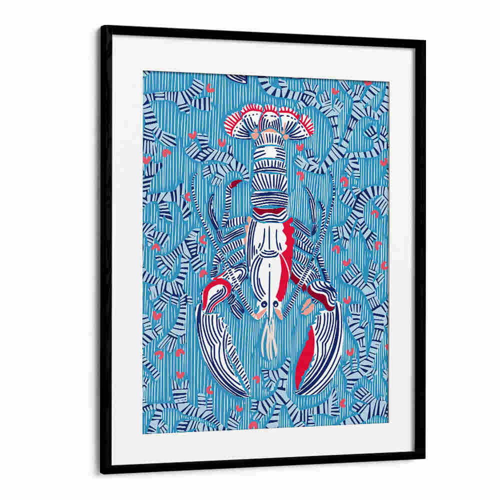 Vibrant CRUSTACEAN Beach Paintings featuring a colorful lobster, perfect for coastal home decor.