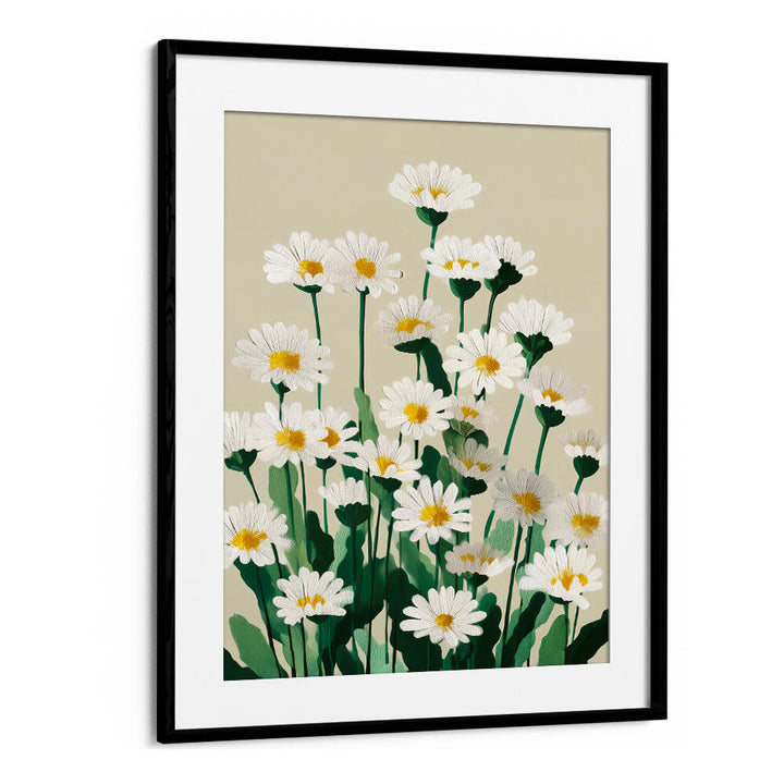 DAISY MEADOW MORNING , FLORAL FLOWER PAINTINGS
